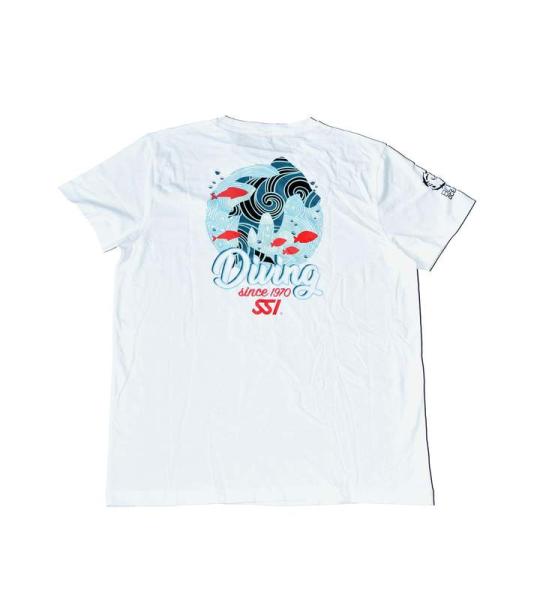 Round-Neck Shirt - Color: White - SHARK DIVING Man