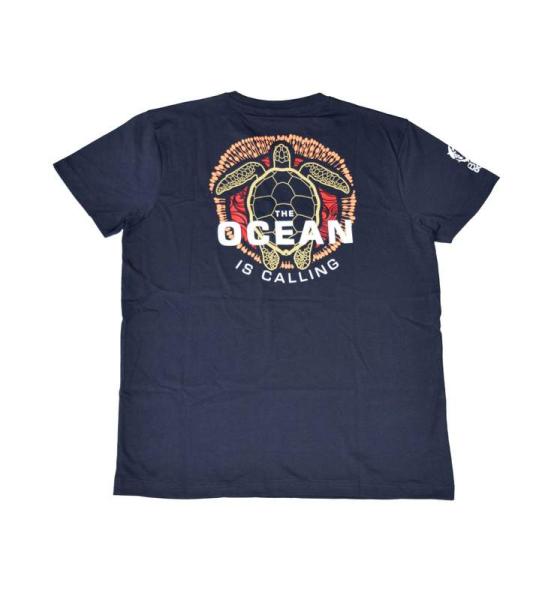 Round-Neck Shirt - Color: Blue - THE OCEAN IS CALLING Man