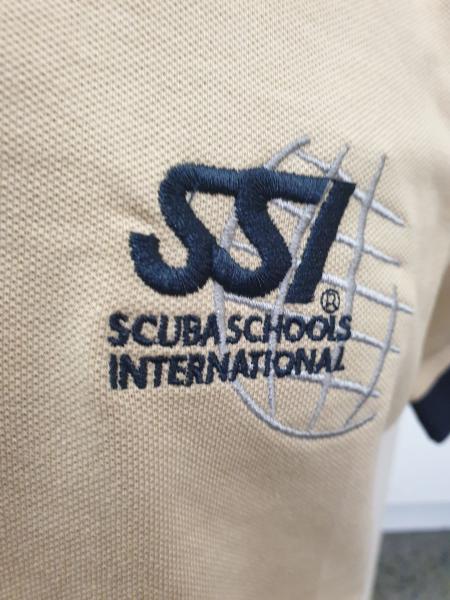 SSI Scuba Schools International Polo Shirt unisex beige